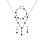 Conjunto de joias femininas com strass e cristais, incluindo colar e brincos. 1