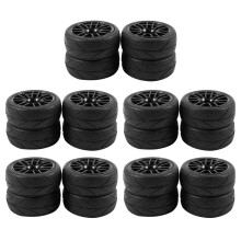 20PZ Pneumatici Auto Da Corsa 1/10 Gomma Da Corsa Rc Su Cerchione Stradale Adatto per Auto Hsp Hpi 9068-6081 Rc