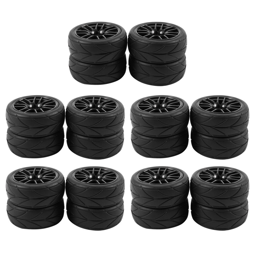 20Pcs 1/10 Rubber Tire Rc Racing Car Tires Road Wheel Rim Fit For Hsp Hpi 9068-6081 Rc Car Part 6032926554156