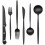24-Piece Black Stainless Steel Flatware Set for 4 1