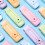 5Pcs Multicolor Retractable Erasers, Push-Pull Design, Aesthetic Art Erasers with Sleeve 5