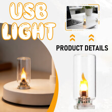 USB plameňová lampa – prenosné LED blikajúce ohnivé svetlo
