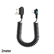 Cabo de dados USB para Tipo-C com mola para carregamento rápido