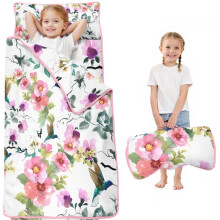 Floral Print Toddler Nap Mat with Carry Bag