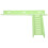 PVC hörcsögplatform rámpával – világoszöld, 31,5x13x 1