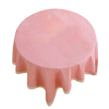 Nappe Ă carreaux avec bordure en dentelle 100150cm Coton-Lin
