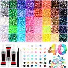Resin Jelly Rhinestones 3mm Flatback32000pcs40Barvy