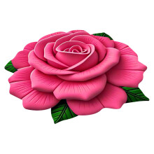 Tapis Rose, tapis de sol en velours doux, 60 x 60 cm