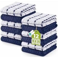 Ręczniki kuchenne, 12 szt., 15 x 25 cali, 100% bawełna typu ring-spun