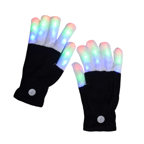 LED Light Gloves for Adults, 7 Colors, 2 Sets 1
