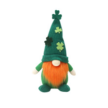 Pluche klavertje vier decoratie voor St. Patrick's Day (1 stuk)