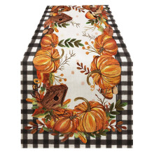 Jesenný prestierací stôl s akvarelovou tekvicou33x183cm