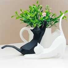 Sculptură decorativă în formă de pisică imprimată 3D, stil de artă modernă