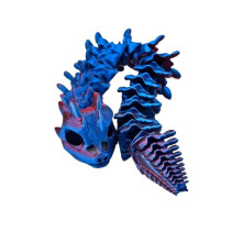 Estatueta de Cobra com Caveira Impressa em 3D, 30cm