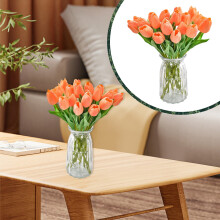 Composition florale en soie PU avec vase