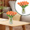Composition florale en soie PU avec vase 1