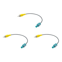 3X para - Câmera de Visão Traseira Adaptador Cabo Fakra para Conector RCA Linha de Reversão Fio de Conversão de Visão Traseira Do Carro
