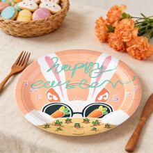 Assiettes jetables lapin de Pâques (lot de 10)