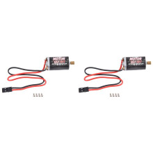 2X Moteur Brossé 180 avec Pignon en Acier Inoxydable pour Mise à Niveau 1/18 RC Crawler TRX4M, 70T
