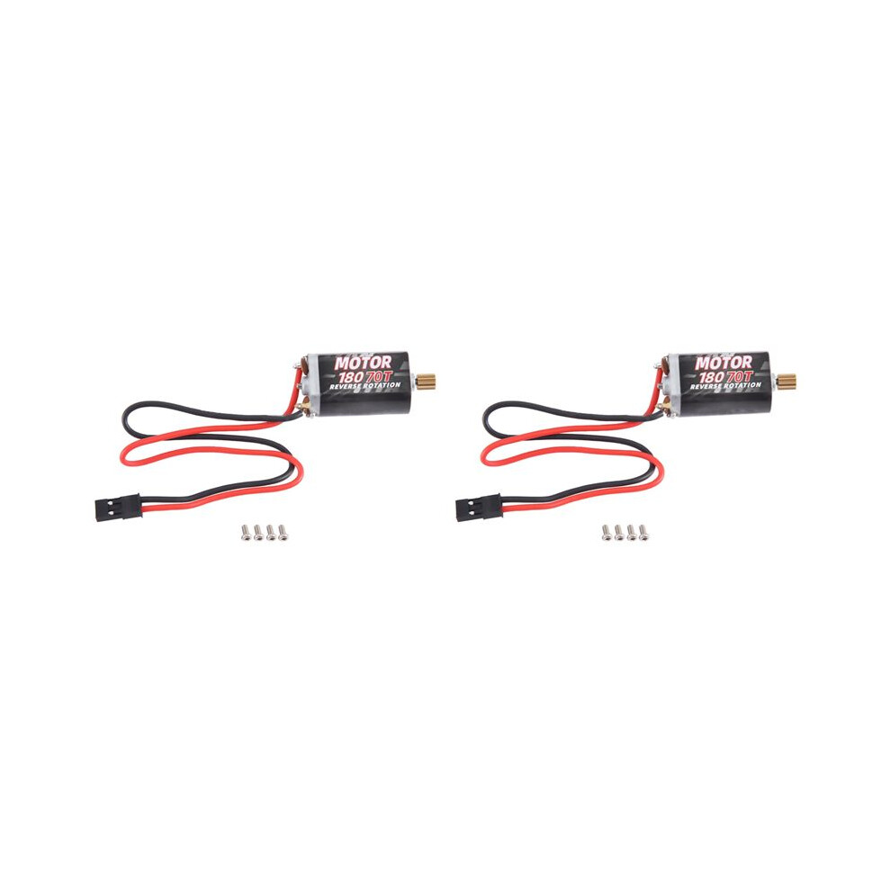 2X 180 Brushed Motor With Stainless Steel Pinion For 1/18 Rc Crawler Trx4m Upgrade,70T 6032086039913