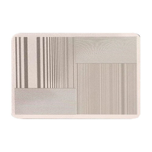 Beige striped diatomite drying mat 15.7x11.8 in 1