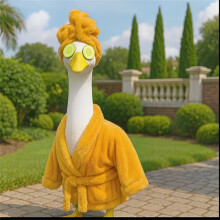 Bata de baño estilo Porch Goose para estatua de 17" o 23".