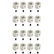 16PCS 5mm to 12mm Metal Combiner Wheel Hub Hex Adapter for WPL D12 C14 C24 B14 B16 MN D90 D91 Silver