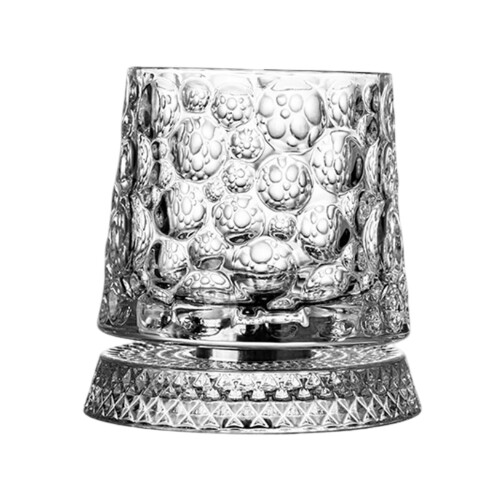 Vaso de whisky con base robusta, vaso giratorio para rocas, 9,47 1