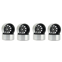 8PCS Deep Dish 1.9 Metal Beadlock Wheel Hub Rim for 1/10 RC Crawler Axial SCX10 90046 TRX4 RC4WD D90,4