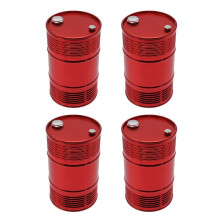 4X Metal Oil Drum Fuel Tank Container for 1/10 RC4WD D90 SCX10 Rock Crawler RC Car Decor Accessories