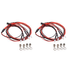 2X 4 Zestaw OśWietlenia LED 2 BiałE 2 Czerwone Reflektory 3mm do 1/24 RC Crawler Car Axial SCX24 90081 AXI00002 Upgrade Parts