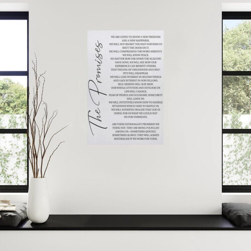 Αφίσα The12Steps για την Ανάρρωση από τον Εθισμό10Αφίσα τοίχου σε καμβά για διακόσμηση 2