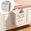 Lixeira dobrável de plástico branco, 24,9 x 20 x 11,9 cm (9,8 x 7,87 x 4,7 polegadas) 2