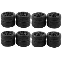 16PZ Pneumatici Auto Da Corsa 1/10 Gomma Da Corsa Rc Su Cerchione Stradale Adatto per Auto Hsp Hpi 9068-6081 Rc
