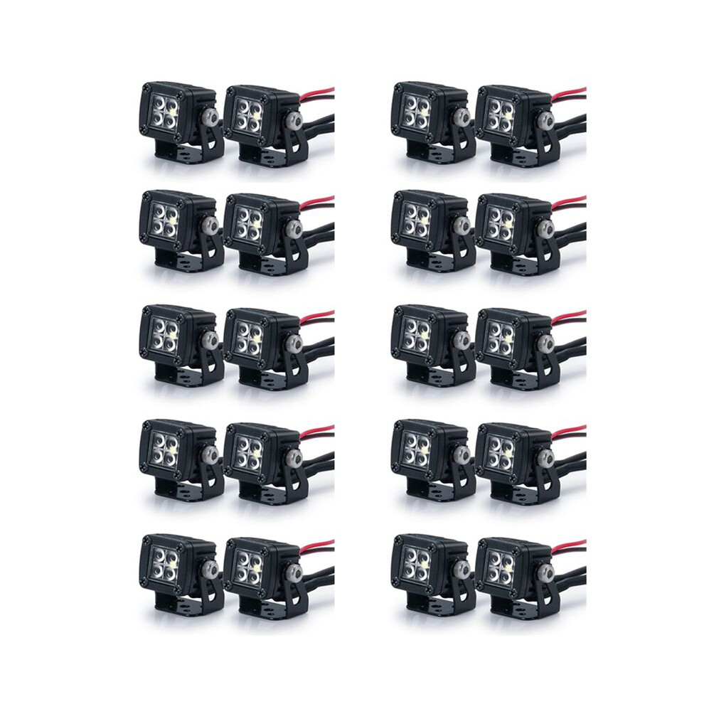 10X Modified Headlights Spotlights Car Top Lights Bumper Lights For Axial Scx10 Trx4 Trx6 1/10 Rc Car,A 6031692414503