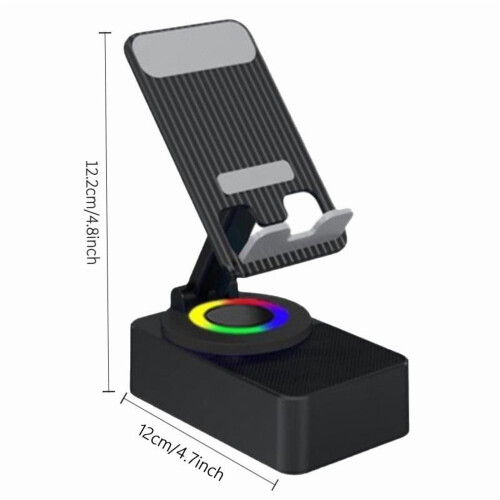 Wireless Bluetooth Speaker with Foldable Phone Stand 2