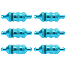 6X 1/8 1/10 RC Modello Ricambi Auto Filtro Carburante Nitro per HSP 02156 94122 94188, Blu