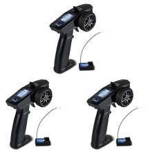 3X Turbo Racing 2.4G 4CH Afstandsbediening Systeem Lcd-Scherm Radio Zender Afstandsbediening met Ontvanger voor RC Car Auto Boot