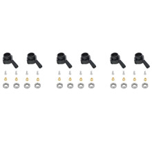 3X Metal Steering Cup Turn Cup Kit for WPL C14 C24 C34 C44 B14 B1 B16 B24 B36 MN D90 D91 MN99S RC Car Parts,Black