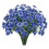 12pcs Blue Artificial Roses – UV Resistant, Outdoor & 2