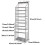Scaffale portaoggetti trasparente a 6 ripiani, grigio, 42 x 131 cm 2