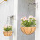 Metal half-round wall planter with coco liner1pack 5