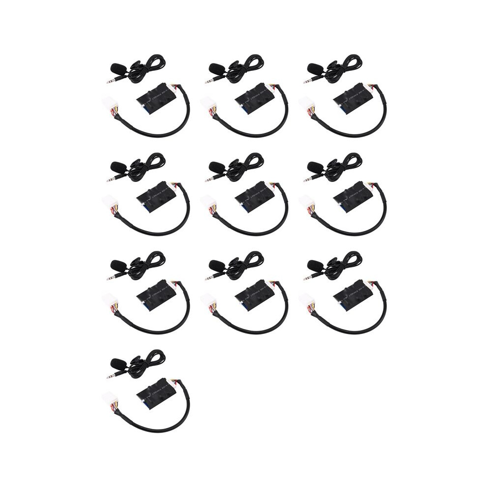 10X Radio Audio Adapter Aux Cable Microphone Handsfree Music Interface Disc Box For Camry Rav4 6032587050998