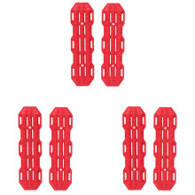 6Pcs Plastic Sand Ladder Recovery Ramps Board for 1:10 RC Crawler Axial SCX10 CC01 -4 D90 MST CFX,Red