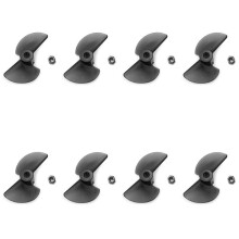 8St FT012-9 Rodersvanspropeller 2-Bladspropeller för Feilun FT012 2.4G Borstlösa RC-Båt Reservdelar Tillbehör