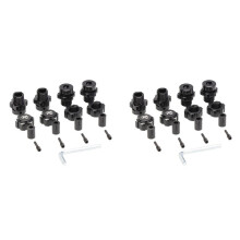8Pcs 17mm Hex Nuts Adapter Splined Wheel Hubs Extension Combiner for 1/10 E-REVO SUMMIT RC Car Parts,Black
