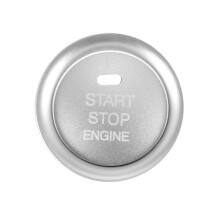 2Pc Set Silver Aluminium Nyckellös Motor Push Start-Knapp & Omgivande Dekorationsring för 3 6 CX-3 CX-5 CX-9 MX-5 W