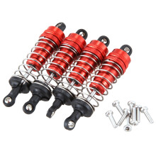 Accesorio de Repuesto de Amortiguador de Amortiguador de Metal de 4 Piezas Apto para 144001 1/14 4WD RC Drift Racing Car Parts, Rojo