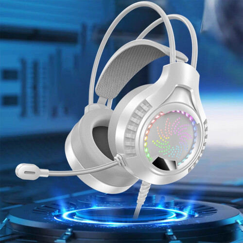 Ακουστικά Gaming με διπλή σύνδεση 3,5 mm+USB, φωτιζόμενα ενσύρματα ακουστικά με 1