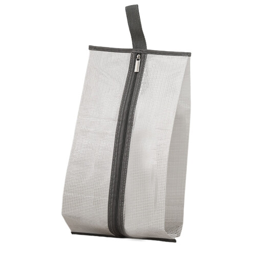 Gray Boot Storage Bag with Zipper and Handle 20x40cm 1